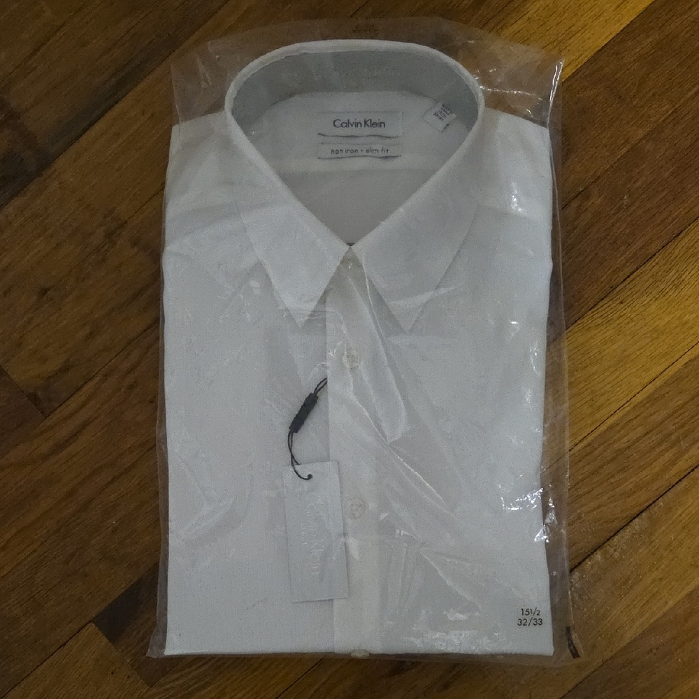 Calvin Klein White Dress Shirt Classic Style